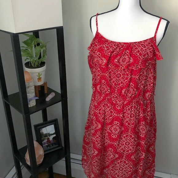 red bandana dress old navy